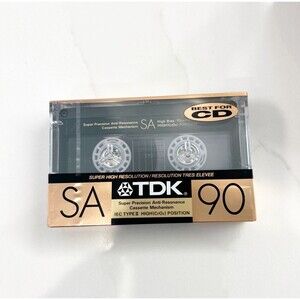 TDK SA-90 Cassette Tape Extra High Resolution 1989 Made In Japan Brand New
